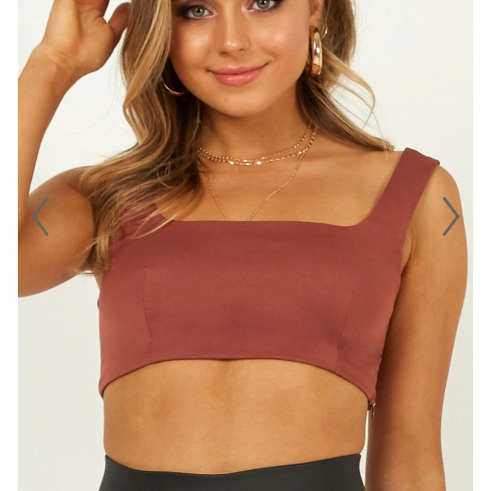 Showpo. Turn Around Top in Mocha